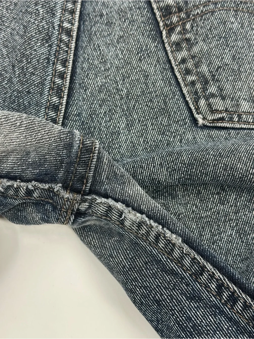 Levi's 505 Straight Jeans in Washed Black-Blue 38x30